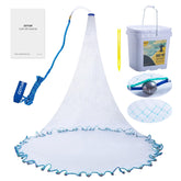 Goture cast net with 3/8 inch mesh for bait fishing