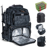 Goture fishing backpack front view with rugged 600D fabric for all-day trips.