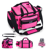 Goture fishing tackle bag main compartment holds four 3700 trays for organization
