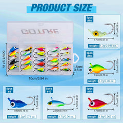 Glow-in-the-dark luminous ice fishing jigs