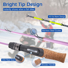 Goture ice reel close-up for smooth, controlled casting on ice