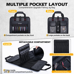 Detachable double-sided compartment for jig storage