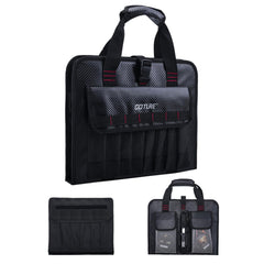 Front view of Goture jig bag showing 34 pockets