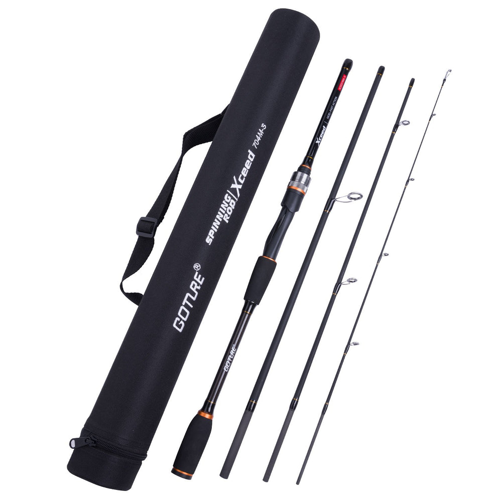 Goture O-Ring travel rod 4pc in a compact form for easy packing.