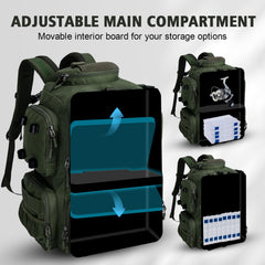 Goture rain cover included backpack protects contents during sudden showers.