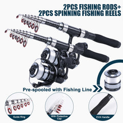 Goture telescopic rod compact folded design for easy carry and setup