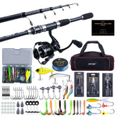 Goture telescopic rod and reel in 7ft silhouette delivers balanced handling for lengthy casts.