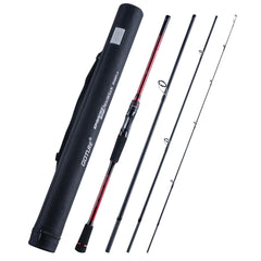 GOTURE 24T 4-piece travel fishing rod for saltwater and freshwater (trout, bass).