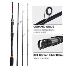 Goture travel rod ceramic guides deliver smooth line flow and accuracy.