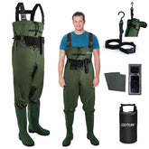 Goture waders adjustable shoulder straps for even weight distribution and all-day comfort on the water.