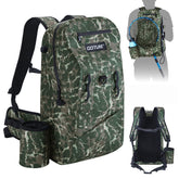 Goture waterproof fishing backpack front view with rugged 1680D fabric and spacious storage.