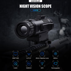 Goyojo Digital Night Vision Scope display close-up highlights color imaging in low light.