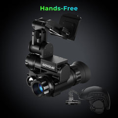 GOYOJO Night Vision Goggles worn on helmet for hands-free operation