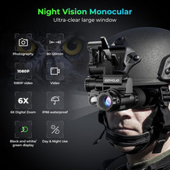 GOYOJO NVG10 helmet attachment enables hands-free operation during outdoor tasks