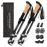 GPTCAMP walking sticks folded compact for easy travel and storage.