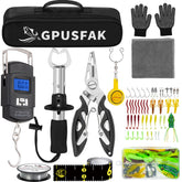 GPUSFAK 9-Piece Fishing Tool Kit with pliers and sheath