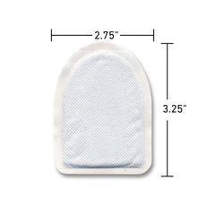 Grabber air activated toe warmers close up showing heat on activation.
