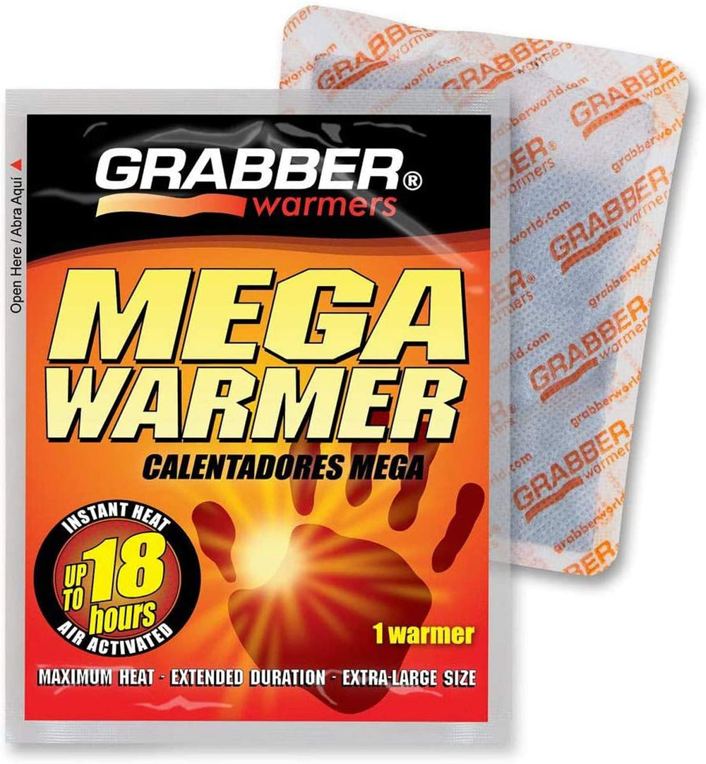 Grabber Warmers Mega Warmer being activated to provide portable heat for outdoors.