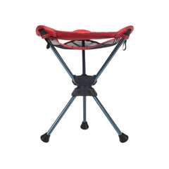 GRAND TRUNK Compass 360° Stool clay red angle view highlights swiveling seating for camping.