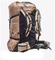 Granite Gear Crown 3 60L backpack side view shows dual hip pockets for organized gear.