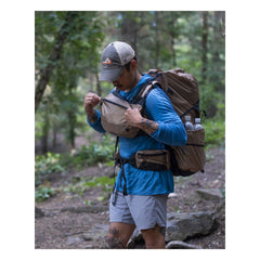 Granite Gear Crown 3 60L hydration port and internal sleeve for easy on-the-go hydration