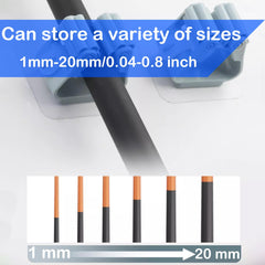 Modular arrangement of multiple rod holders on a wall