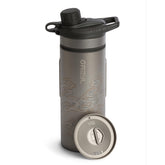 GRAYL GeoPress Titanium bottle in full view for outdoor hydration on the go