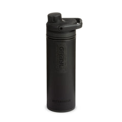 GRAYL UltraPress bottle covert black front for rugged outdoor travel.