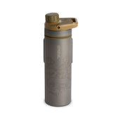 GRAYL UltraPress titanium 16.9 oz bottle front view for quick-field hydration