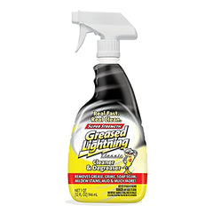 Greased Lightning lemon-scent cleaner bottle for tough kitchen grease removal.