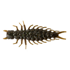 Great Lakes Finesse Juicy Hellgrammite close-up in brown pumpkin for smallmouth appeal.