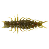 Great Lakes Finesse Juicy Hellgrammite green pumpkin red flake front pack image highlights color and texture