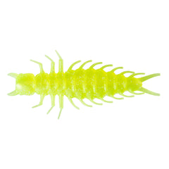 Great Lakes Finesse Juicy Hellgrammite Meltdown 2.4in sideview showing natural movement for bottom crawling