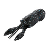 Great Lakes Finesse Juvy Craw black blue, side view showing stable bottom pose for bottom fishing