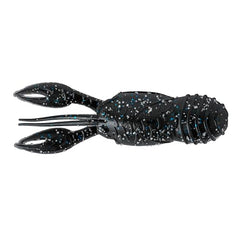 Great Lakes Finesse Juvy Craw black blue, top view highlighting lifelike craw shape