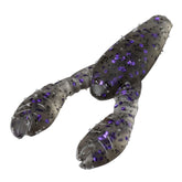 Great Lakes Finesse Snack Craw in Smoke Clear Purple Flake for visibility and bite potential