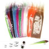 Greatfishing 13-pack mix color long fiber fly tying materials - product front view