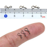 Greatfishing 150pc fly fishing snaps set in black nickel, 3 sizes S, M, L