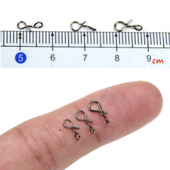 Greatfishing 150pc fly fishing snaps set in black nickel, 3 sizes S, M, L