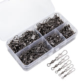GREATFISHING 200pc Barrel Swivel with Safety Snap Interlock Snaps close-up