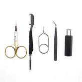 Greatfishing 5pc fly tying tools kit – 2-in-1 dubbing brush and comb