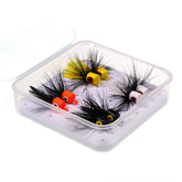Eight-piece GREATFISHING #10 orange popper flies for freshwater fishing