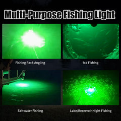 13W green fish attractor light delivering 1300 lumens