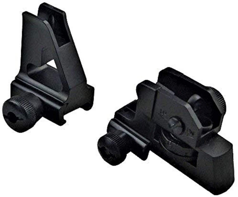 Green Blob Outdoors rear iron sight with QD clamp for stable zero