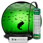 Green Blob Outdoors underwater dock light with 50ft cord illuminating nighttime dock fishing