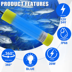 Green 12V submersible fishing light