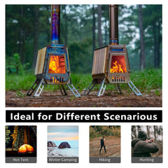 Green Stove Defender 16 heat fins increase heat distribution to surroundings.