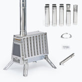 Green Stove Defender stove assembly for quick setup and portable outdoor heating.