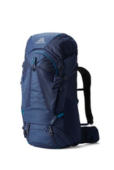 Gregory Jade 63L backpack shows ventilated backpanel for cooler, breathable day hiking.