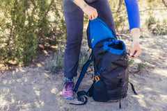Gregory Kiro 28L wrapped shoulder harness ensures secure, adaptive fit.